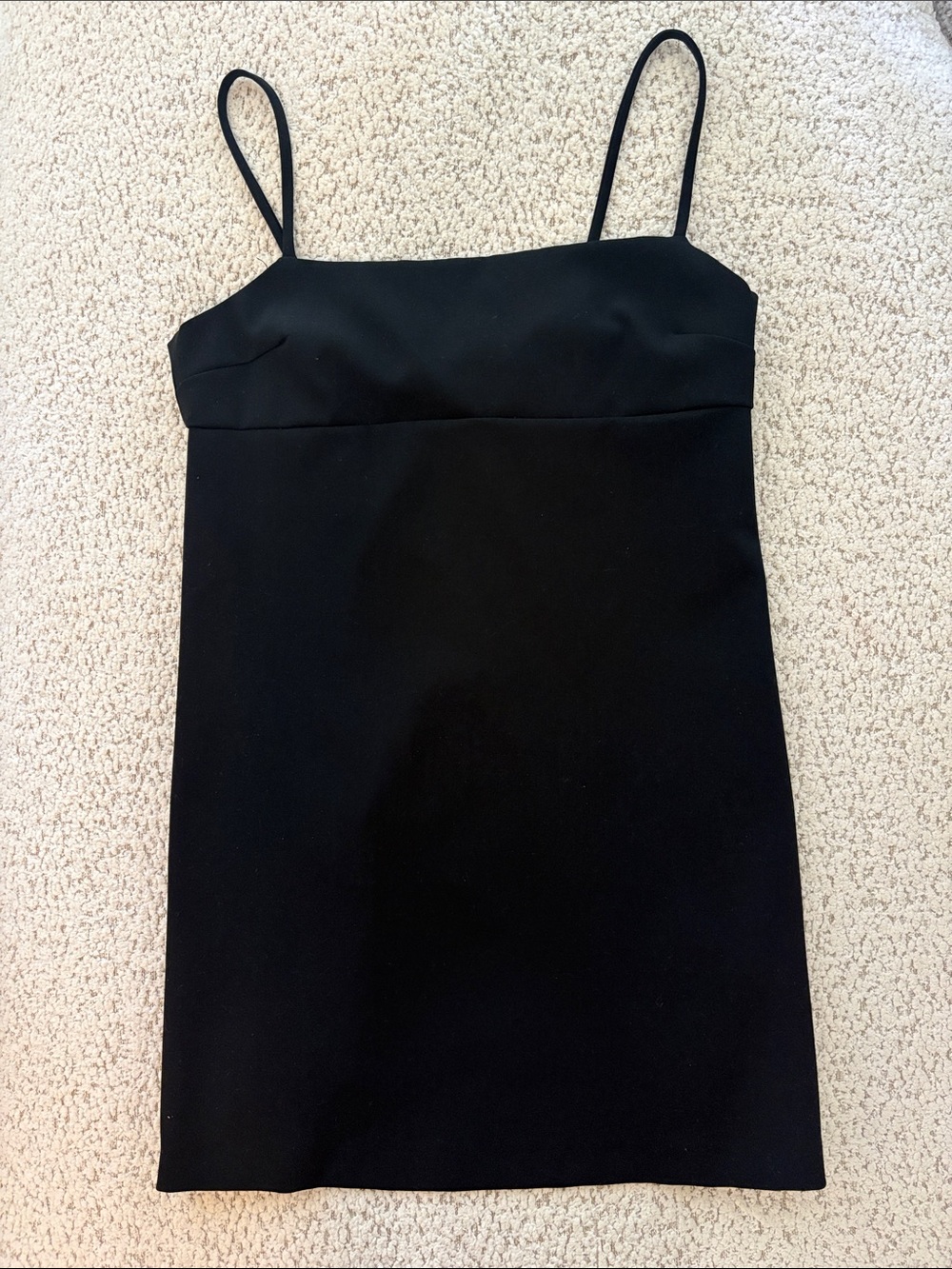 ZARA- Classic Black Spaghetti Strap Mini Dress